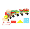Wooden Pull-Along Train with Shape Matching Toys