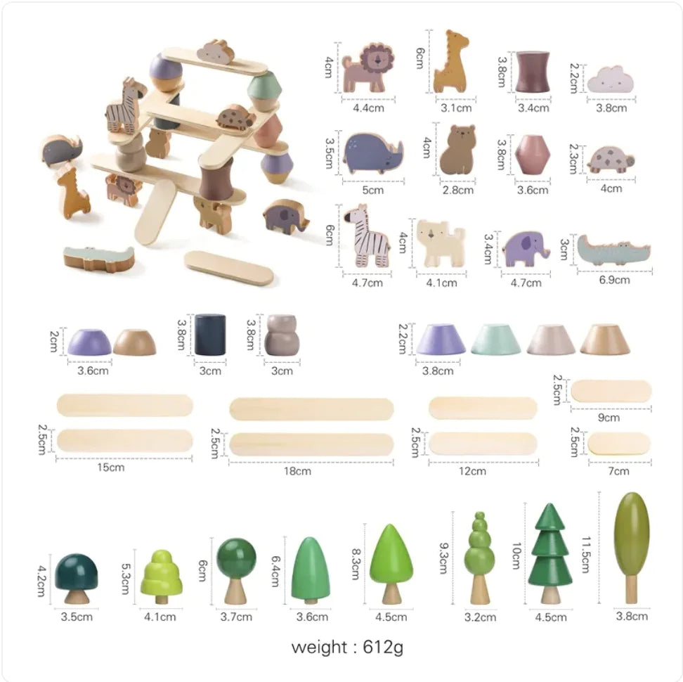 Solid Wood Stacking & Threading Set