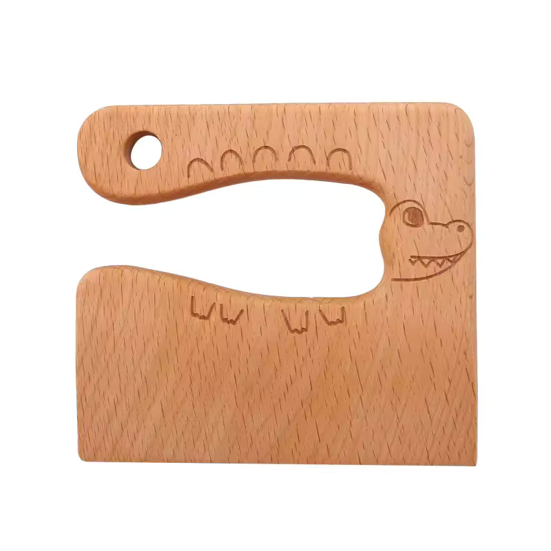 Kids Wooden Kitchen Knife (Safe Cutting Tool)