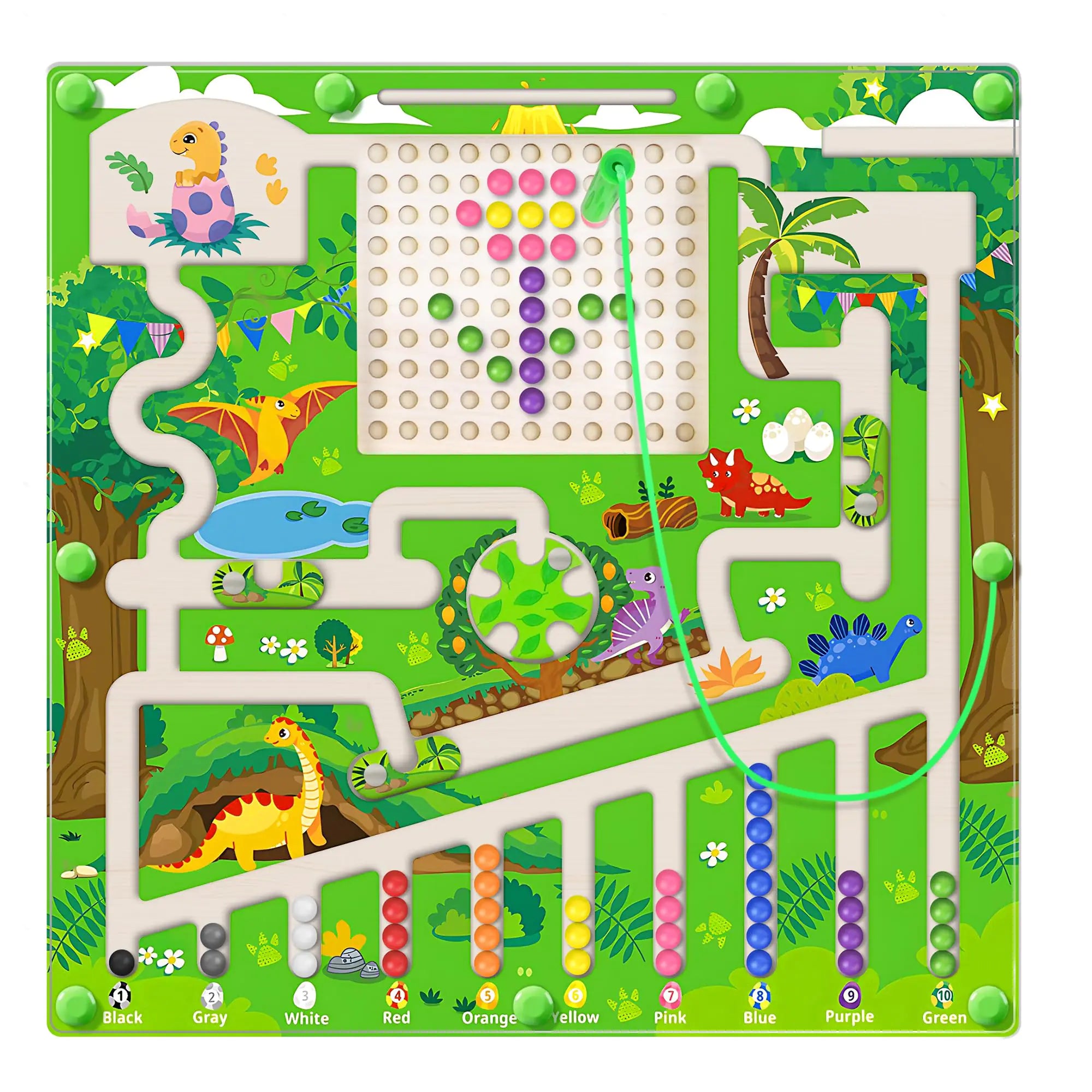Magnetic Color and Number Maze