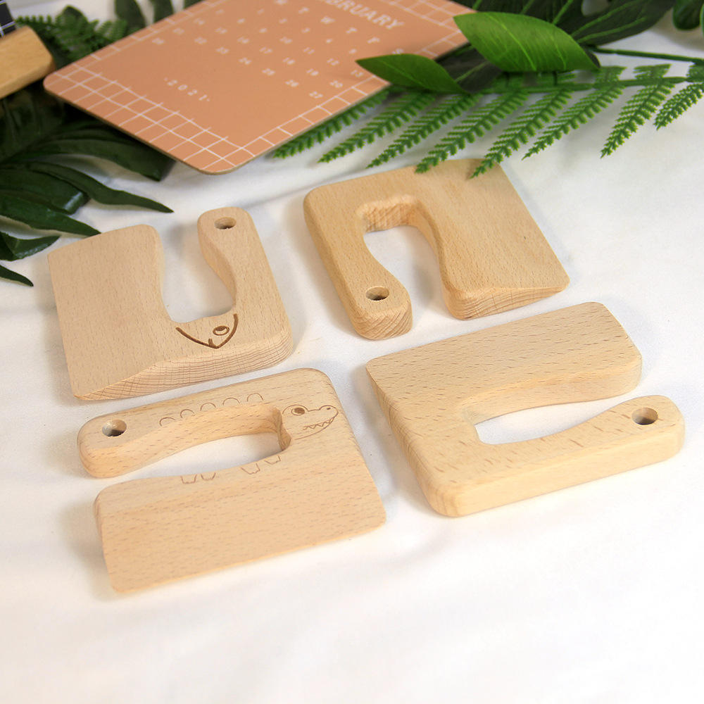 Kids Wooden Kitchen Knife (Safe Cutting Tool)
