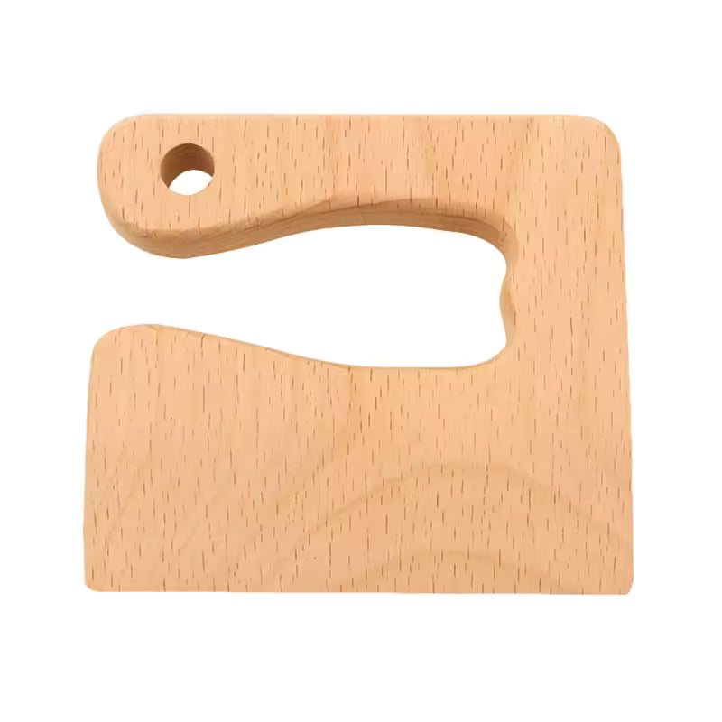 Kids Wooden Kitchen Knife (Safe Cutting Tool)