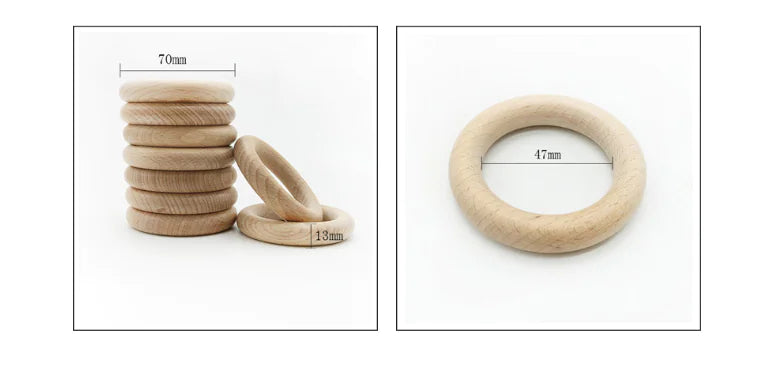 Wooden Ring Toy for Infants - Teething Wooden Circle