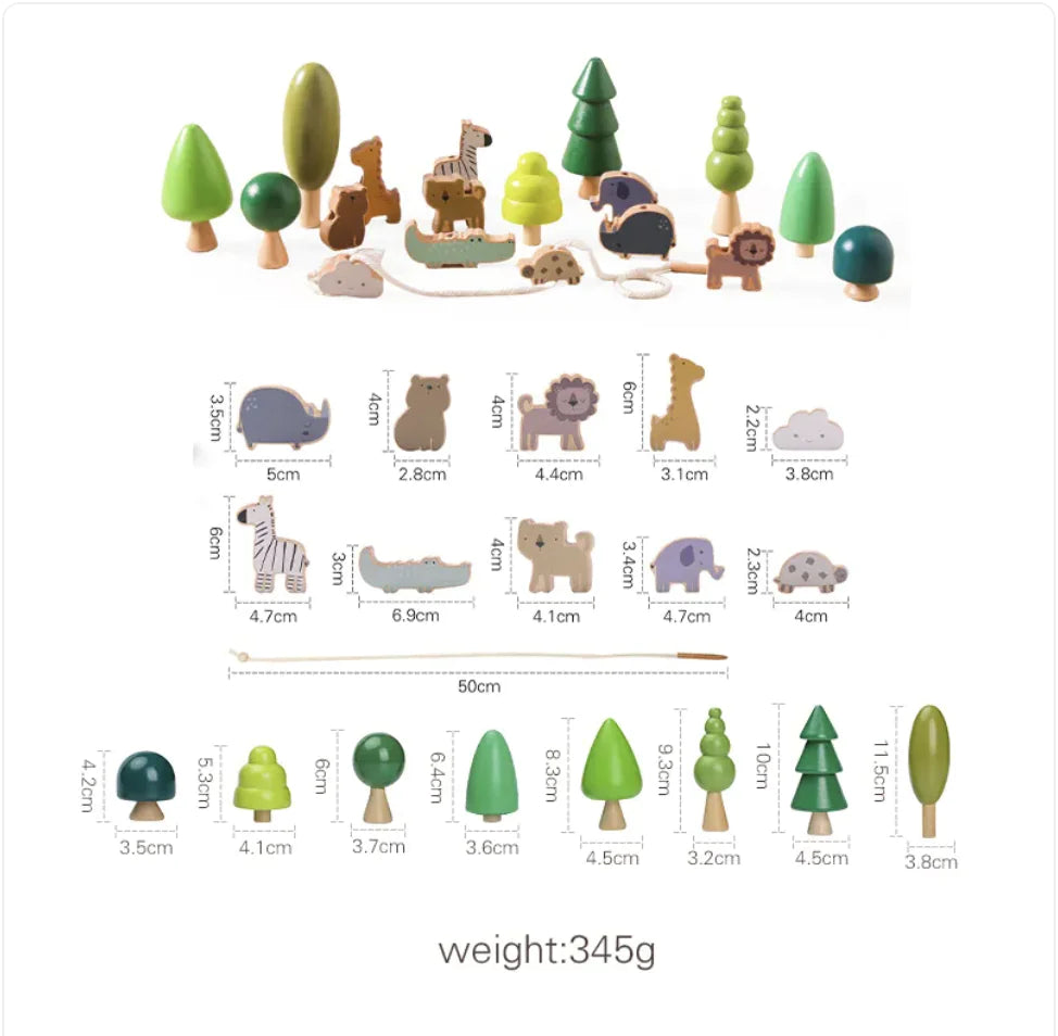 Solid Wood Stacking & Threading Set