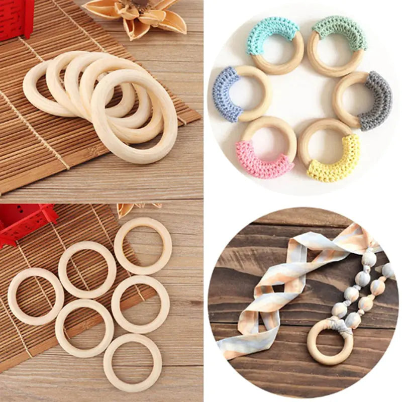 Wooden Ring Toy for Infants - Teething Wooden Circle
